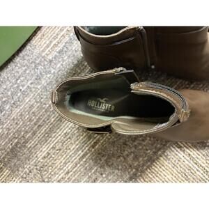 Hollister Brown Ankle Boots with Side Zipper Women 8